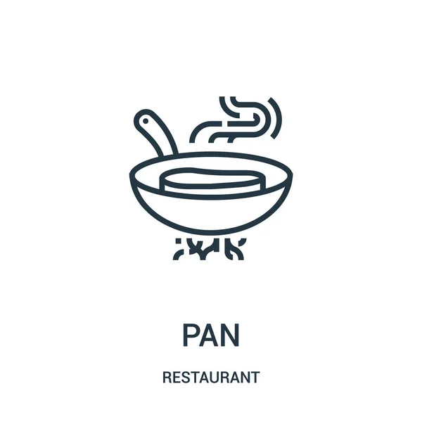 Pan vector icono de la colección del restaurante. Línea delgada pan contorno icono vector ilustración . — Archivo Imágenes Vectoriales