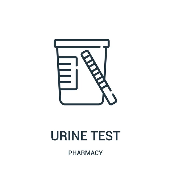 Test d'urine vecteur icône de la collection de pharmacie. Illustration vectorielle d'icône de contour de test d'urine de ligne mince . — Image vectorielle