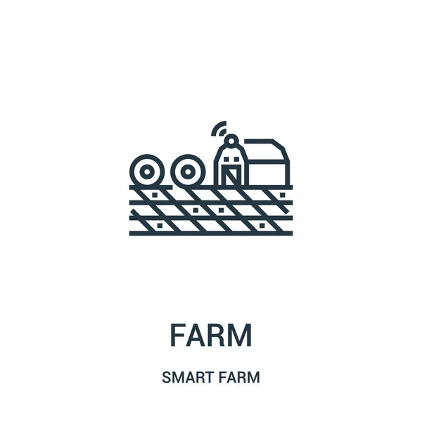 farm icon vector from smart farm collection. Thin line farm outline icon vector illustration.
