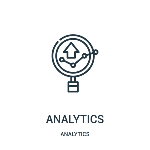 Analytics icon vector from analytics collection. Illustration vectorielle d'icône de contour d'analyse de ligne mince . — Image vectorielle