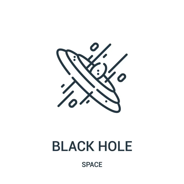 Black hole icon vector from space collection. Thin line black hole outline icon vector illustration. — Stock Vector