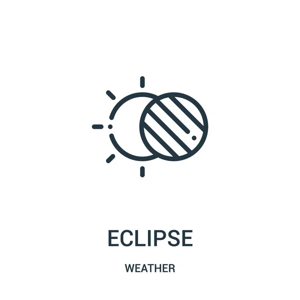 Eclipse Icon Vektor aus der Wettersammlung. dünne Linie Eclipse Outline Symbol Vektor Illustration. — Stockvektor