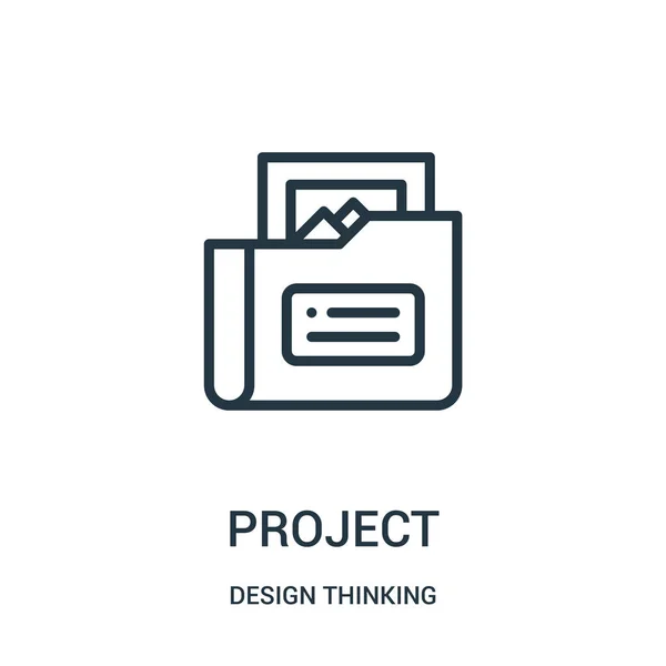 project icon vector from design thinking collection. Thin line project outline icon vector illustration.