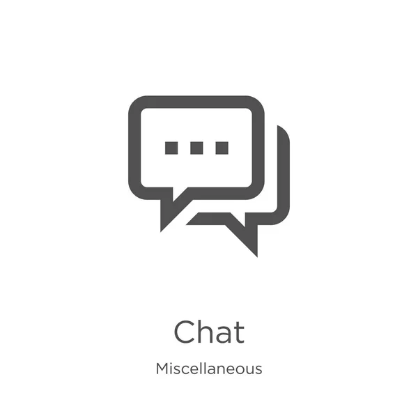 Chat icon vector from miscellaneous collection. Thin line chat outline icon vector illustration. Outline, thin line chat icon for website design and mobile, app development — Stock vektor