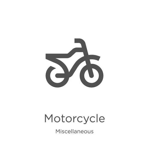 Motorrad-Icon-Vektor aus verschiedenen Kollektionen. dünne Linie Motorrad Umriss Symbol Vektor Illustration. Umriss, dünne Linie Motorrad-Symbol für Website-Design und mobile, App-Entwicklung — Stockvektor