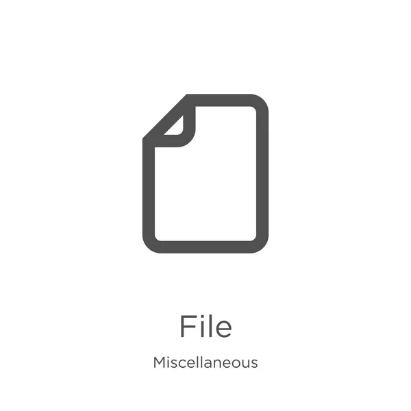 Dateisymbolvektor aus verschiedenen Sammlungen. Thin Line Datei Outline Icon Vektor Illustration. Umriss, dünne Linie Dateisymbol für Website-Design und mobile, App-Entwicklung — Stockvektor