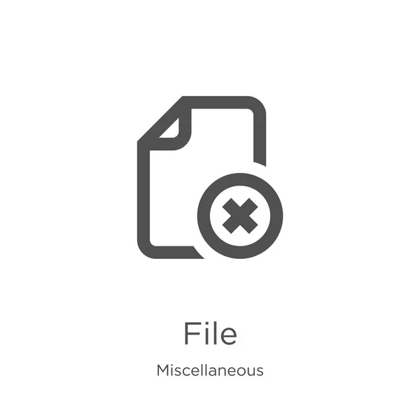 Вектор значка файла з іншої збірки. Тонка лінія файлу контур піктограма векторна ілюстрація. Контурна, тонка піктограма файла рядка для дизайну веб-сайту та мобільного, розробка додатків — стоковий вектор