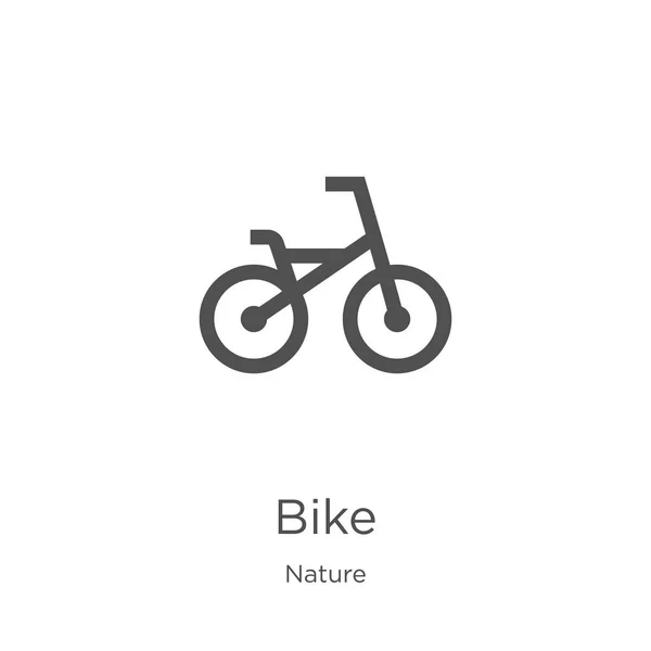 Fahrrad-Icon-Vektor aus der Natur-Kollektion. Thin Line Bike Outline Icon Vektor Illustration. Skizze, dünne Linie Fahrrad-Symbol für Website-Design und mobile, App-Entwicklung — Stockvektor