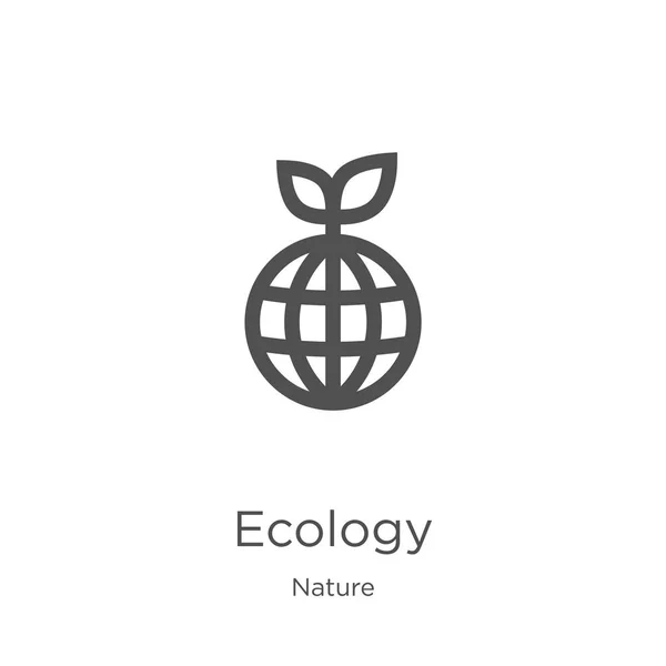 Ecology icon vector from nature collection. Thin line ecology outline icon vector illustration. Outline, thin line ecology icon for website design and mobile, app development — Stock Vector