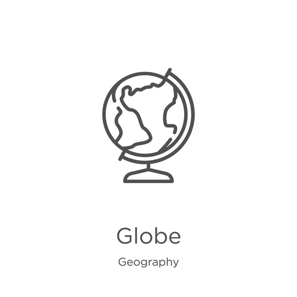 Globus-Icon-Vektor aus der Geographie-Sammlung. dünne Linie Globus umreißt Symbol Vektor Illustration. Umriss, dünne Linie Globus-Symbol für Website-Design und mobile, App-Entwicklung — Stockvektor