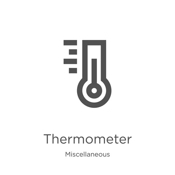 Thermometer-Symbolvektor aus verschiedenen Kollektionen. dünne Linie Thermometer umreißt Symbol Vektor Illustration. Umriss, dünne Linie Thermometer-Symbol für Website-Design und mobile, App-Entwicklung — Stockvektor