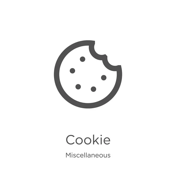 Cookie-Icon-Vektor aus verschiedenen Sammlungen. Thin Line Cookie Outline Icon Vektor Illustration. Umriss, dünne Linie Cookie-Symbol für Website-Design und mobile, App-Entwicklung — Stockvektor