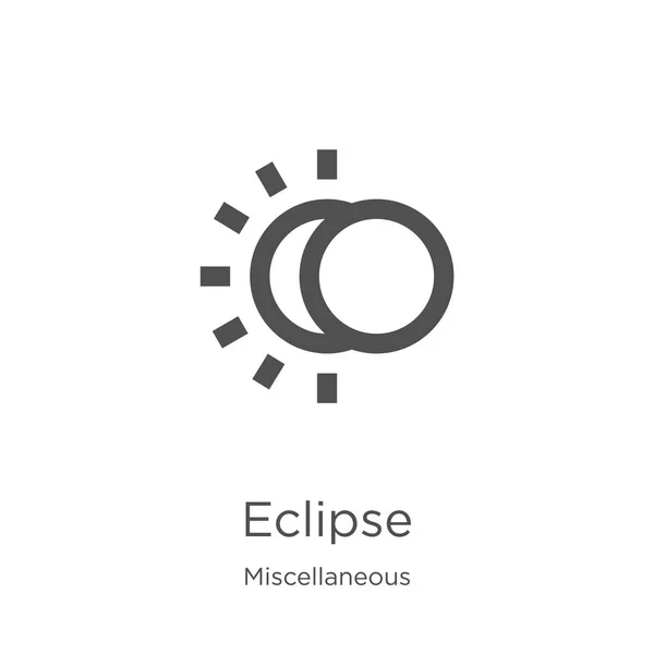 Eclipse-Icon-Vektor aus verschiedenen Sammlungen. Thin Line Eclipse Outline Icon Vektor Illustration. Umriss, dünne Linie Eclipse-Symbol für Website-Design und mobile, App-Entwicklung — Stockvektor