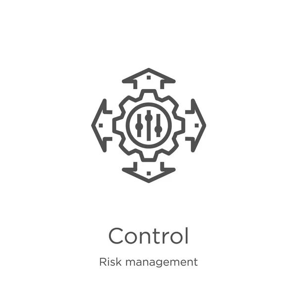 Control icon vector from risk management collection. Thin line control outline icon vector illustration. Outline, thin line control icon for website design and mobile, app development — Stock Vector