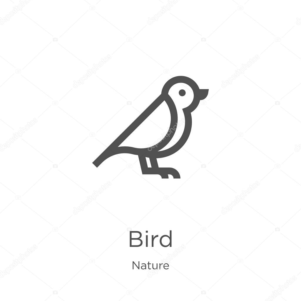 Bird icon. Element of nature collection for mobile concept and web apps icon. Outline, thin line bird icon for website design and mobile, app development