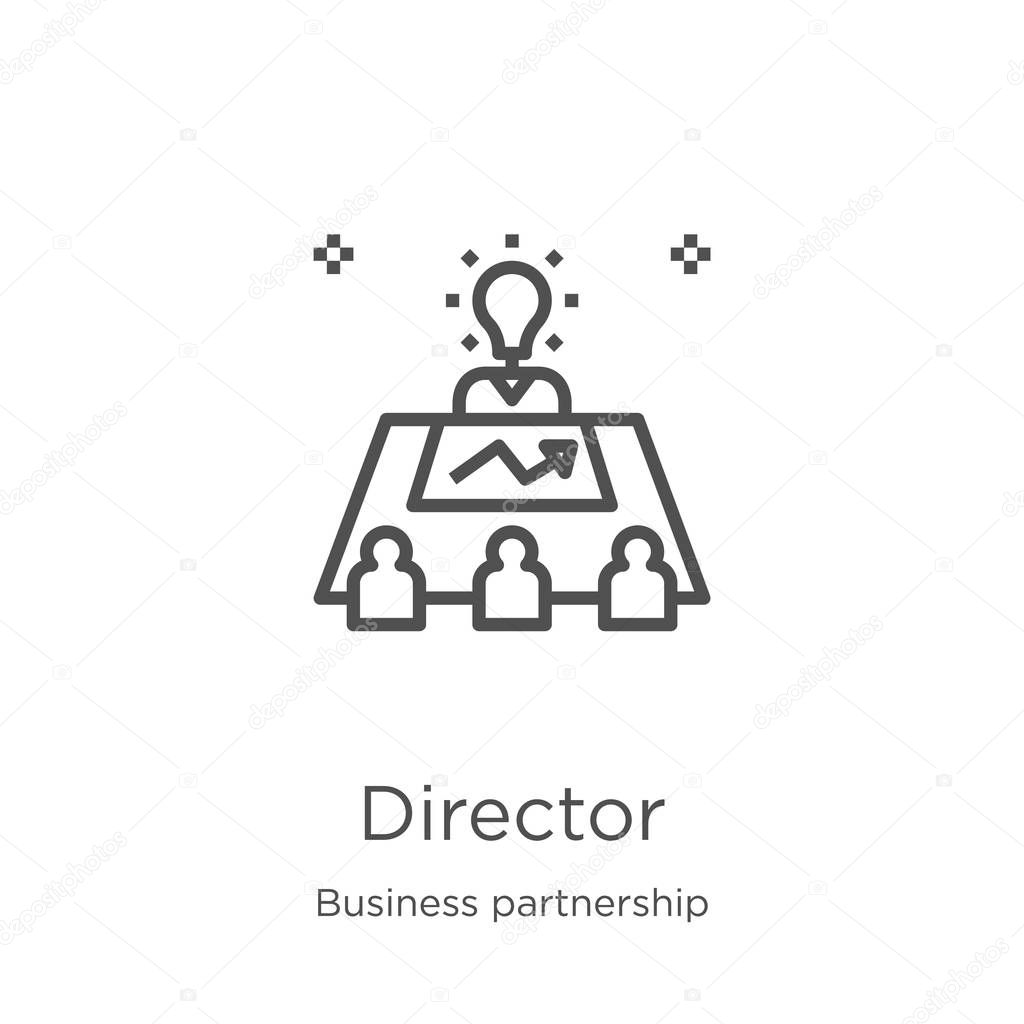 Director icon. Element of business partnership collection for mobile concept and web apps icon. Outline, thin line director icon for website design and mobile, app development