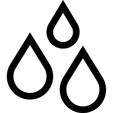 su damlaları çizgi web simgesi, vektör illüstrasyon