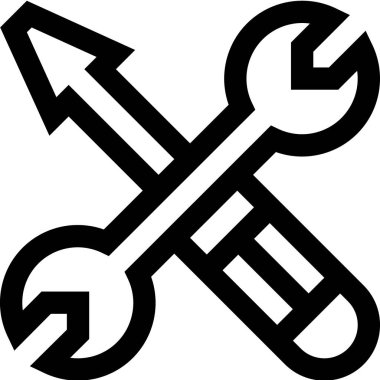 onarım araçları hattı web simgesi, vektör illüstrasyon