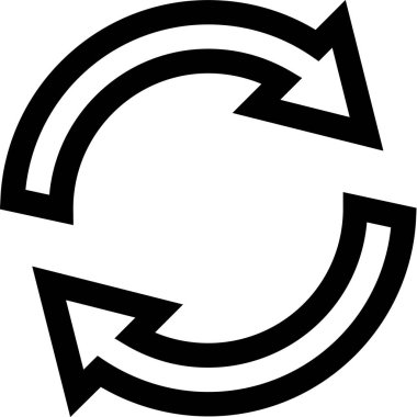 geri dönüşüm hattı web simgesi, vektör çizimi