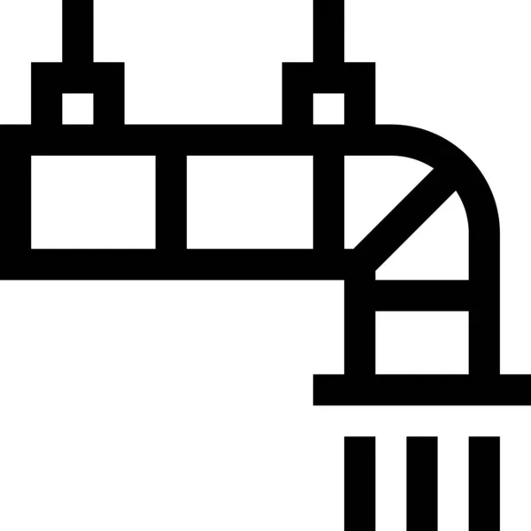 Веб Значок Лінії Труби Векторні Ілюстрації — стоковий вектор