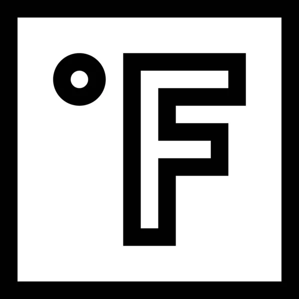 Иконка Линии Fahrenheit Векторная Иллюстрация — стоковый вектор