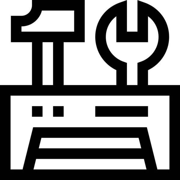 Інструменти Ремонту Панелі Інструментів Веб Іконка Лінії Векторні Ілюстрації — стоковий вектор