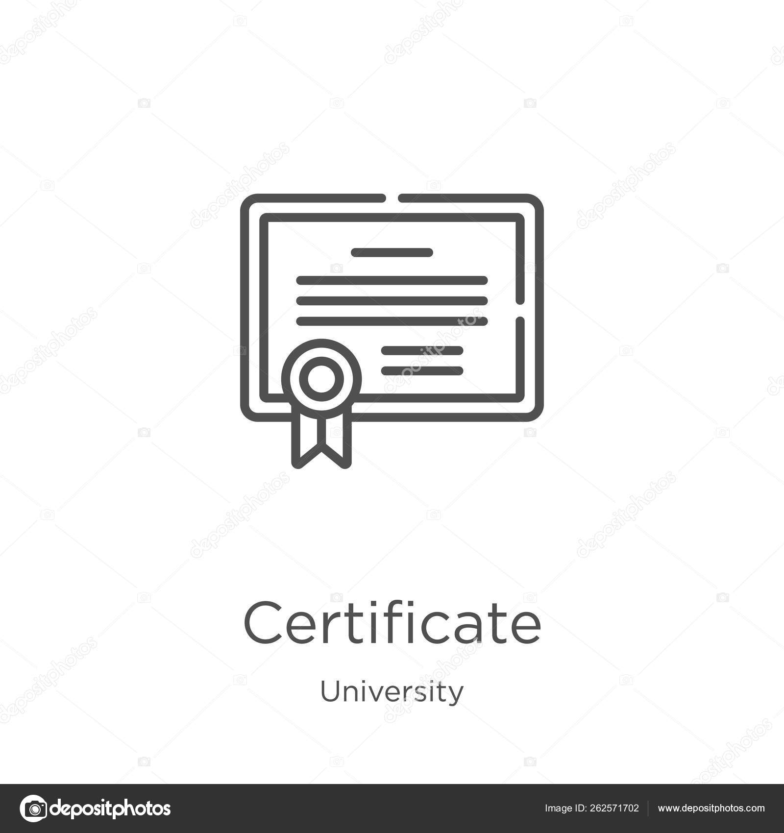 certificate icon vector from university collection thin certificate outline