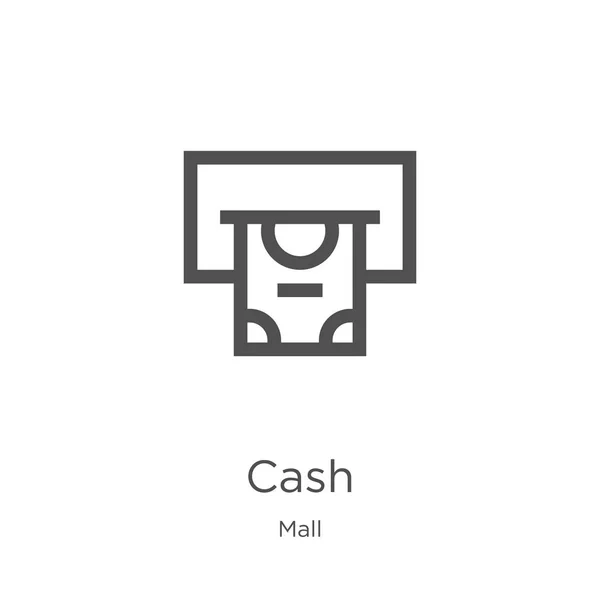 Cash-Icon-Vektor aus Mall-Sammlung. Thin Line Cash Outline Icon Vektor Illustration. Umriss, dünne Linie Cash-Symbol für Website-Design und mobile, App-Entwicklung. — Stockvektor