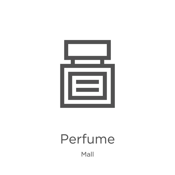 Perfume vector icono de la colección del centro comercial. Línea delgada perfume esquema icono vector ilustración. Esquema, icono de perfume de línea delgada para el diseño del sitio web y móvil, desarrollo de aplicaciones . — Vector de stock