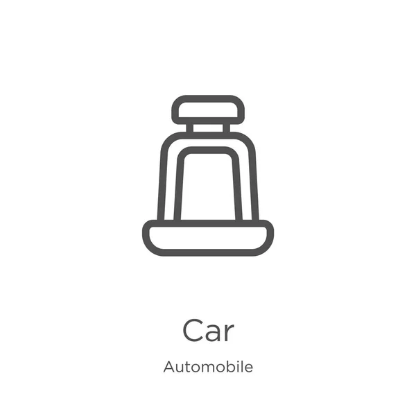 자동차 컬렉션에서 자동차 아이콘 벡터입니다. 얇은 선 자동차 윤곽 선 아이콘 벡터 그림입니다. 웹 사이트 디자인 및 모바일, 앱 개발을위한 개요, 얇은 라인 자동차 아이콘. — 스톡 벡터