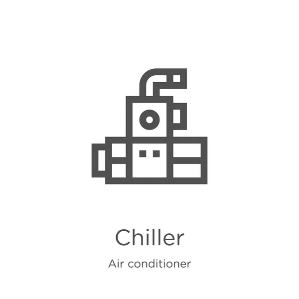 Kühlersymbol-Vektor aus der Sammlung von Klimaanlagen. Thin Line Chiller Outline Icon Vektor Illustration. Umriss, Thin Line Chiller-Symbol für Website-Design und Mobile, App-Entwicklung. — Stockvektor