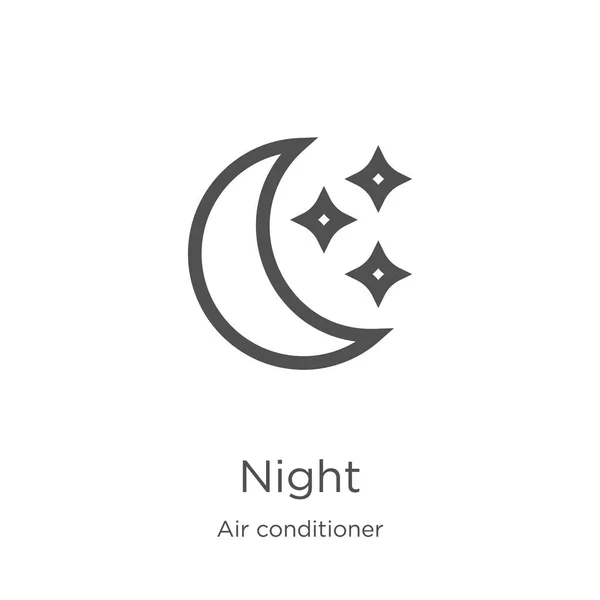 Nacht Icon Vektor aus Klimaanlage Sammlung. dünne Linie Nacht umreißen Symbol Vektor Illustration. Umriss, dünne Linie Nacht-Symbol für Website-Design und mobile, App-Entwicklung. — Stockvektor