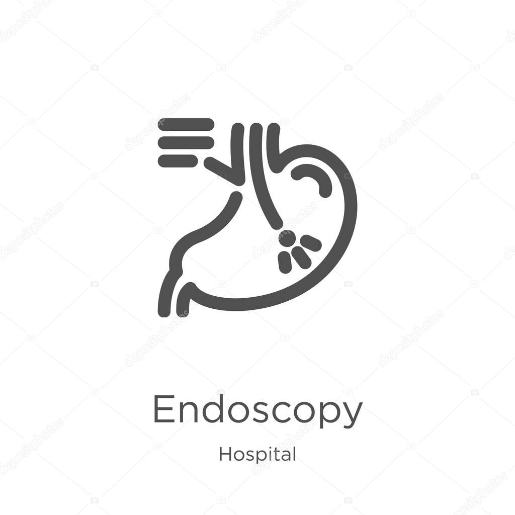 Endoscopy icon. Element of hospital collection for mobile concept and web apps icon. Outline, thin line endoscopy icon for website design and mobile, app development