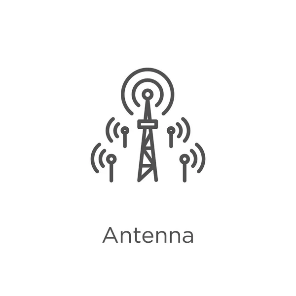 Vector icono de la antena de la colección g. Icono de contorno de antena de línea delgada ilustración vectorial. Esquema, icono de antena de línea delgada para el diseño del sitio web y móvil, desarrollo de aplicaciones . — Vector de stock