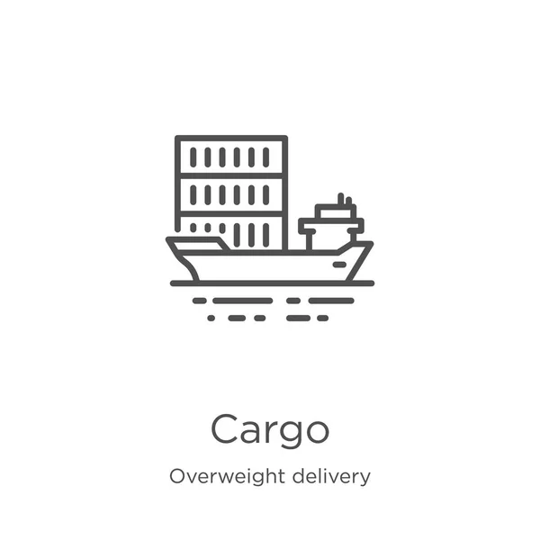 cargo icon vector from overweight delivery collection. Thin line cargo outline icon vector illustration. Outline, thin line cargo icon for website design and mobile, app development.