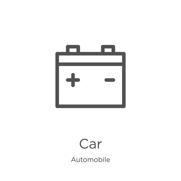 자동차 컬렉션에서 자동차 아이콘 벡터입니다. 얇은 선 자동차 윤곽 선 아이콘 벡터 그림입니다. 웹 사이트 디자인 및 모바일, 앱 개발을위한 개요, 얇은 라인 자동차 아이콘. — 스톡 벡터