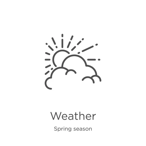 Weather icon vector from spring season collection. Thin line weather outline icon vector illustration. Outline, thin line weather icon for website design and mobile, app development. — Stock Vector