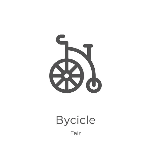 Fahrradsymbol-Vektor aus fairer Sammlung. dünne Linie Fahrrad Umriss Symbol Vektor Illustration. Umriss, dünne Linie Fahrrad-Symbol für Website-Design und mobile, App-Entwicklung. — Stockvektor