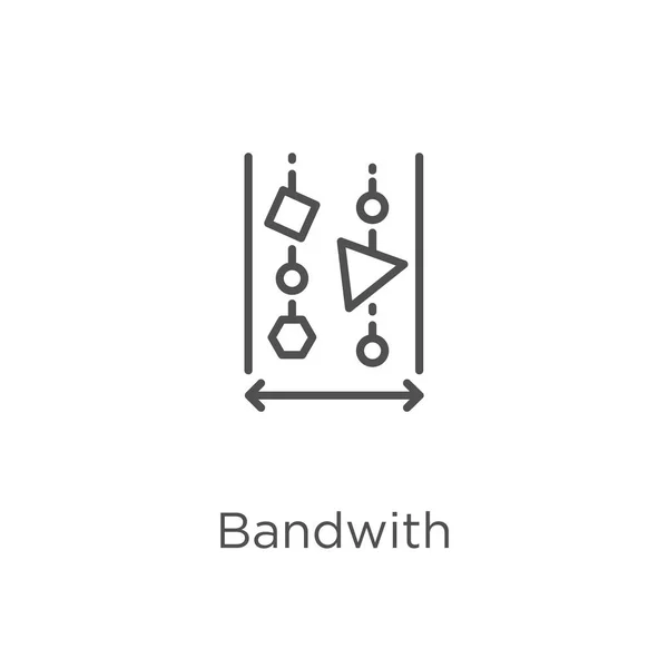 Bandwith vector icono de la colección g. Banda de línea delgada con ilustración de vectores de iconos de esquema. Esquema, banda de línea delgada con icono para el diseño del sitio web y móvil, desarrollo de aplicaciones . — Archivo Imágenes Vectoriales