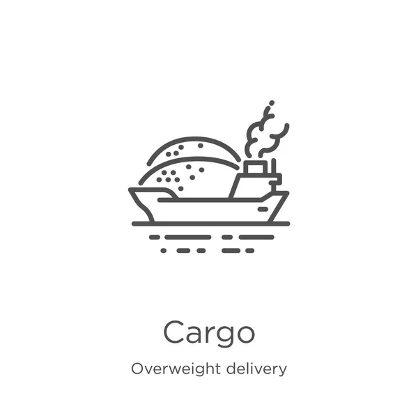 cargo icon vector from overweight delivery collection. Thin line cargo outline icon vector illustration. Outline, thin line cargo icon for website design and mobile, app development.
