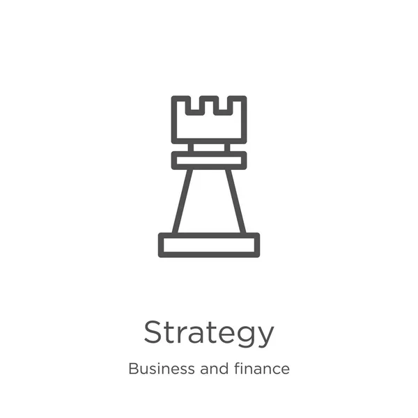 ビジネスおよび財務コレクションからの戦略アイコンベクトル。細い線戦略のアウトラインアイコンベクトル図。ウェブサイトデザインとモバイル、アプリ開発のためのアウトライン、細い線戦略アイコン. — ストックベクタ