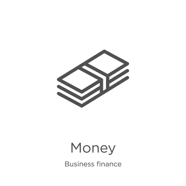 Pénz ikon vektor üzleti pénzügyek gyűjtése. Vékony vonal pénz vázlat ikon vektor illusztráció. Vázlat, vékony vonal pénz ikon részére website tervez és mozgatható, app fejlődés. — Stock Vector