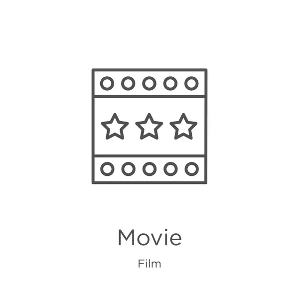 Film icoon vector uit film collectie. Dunne lijn film overzicht pictogram vector illustratie. Overzicht, Thin Line Movie icoon voor website ontwerp en mobiel, app ontwikkeling. — Stockvector