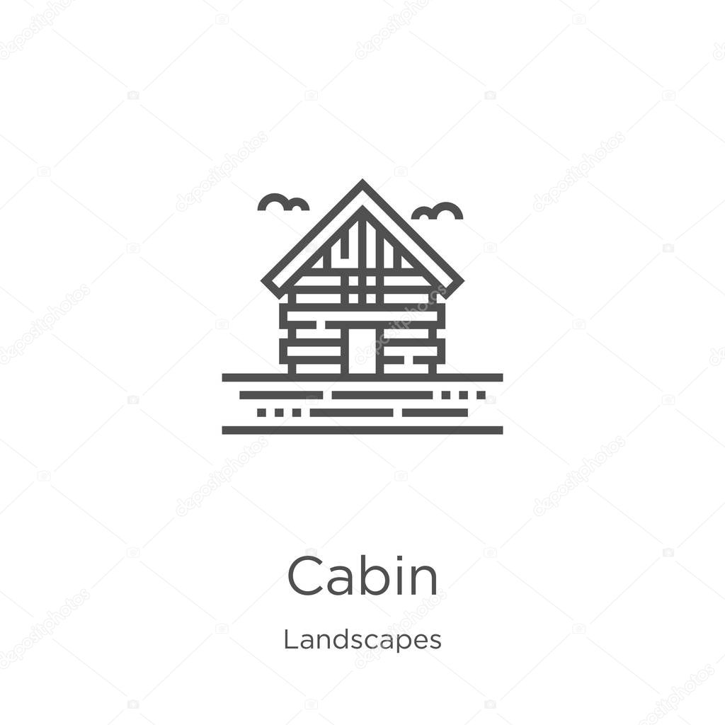 Cabin icon. Element of landscapes collection for mobile concept and web apps icon. Outline, thin line cabin icon for website design and mobile, app development