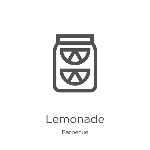 Lemonade Icon Vector från grill kollektion. Tunn linje lemonad kontur ikon vektor illustration. Kontur, tunn linje Lemonade ikon för webbdesign och mobil, app Development. — Stock vektor