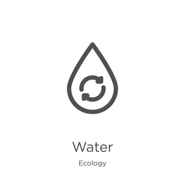 Εικονίδιο του νερού από τη συλλογή οικολογίας. Απεικόνιση διανυσματικών εικονιδίων περιγράμματος νερού γραμμής. Περίγραμμα, εικονίδιο νερού λεπτής γραμμής για σχεδιασμό ιστοσελίδων και κινητά, ανάπτυξη εφαρμογών. — Διανυσματικό Αρχείο