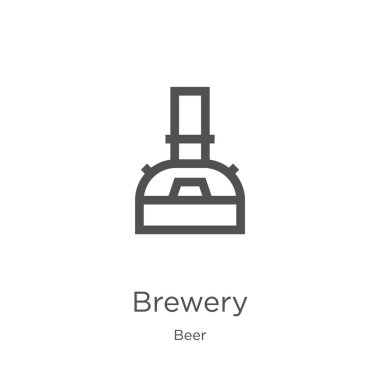 bira koleksiyonundan bira simgesi vektör. İnce çizgi bira anahat simgesi vektör illüstrasyon. Anahat, web sitesi tasarımı ve mobil, uygulama geliştirme için ince çizgi bira simgesi.