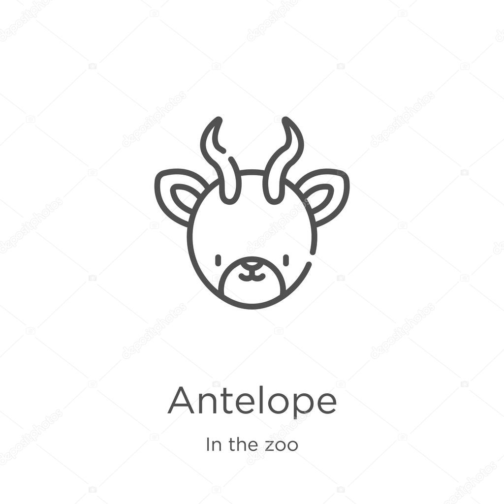 Antelope icon. Element of in the zoo collection for mobile concept and web apps icon. Outline, thin line antelope icon for website design and mobile, app development