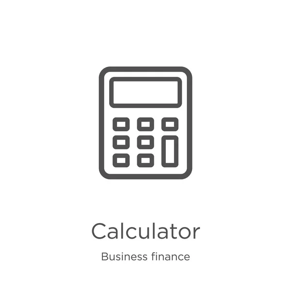 Calculator icon vector from business finance collection. Thin line calculator outline icon vector illustration. Outline, thin line calculator icon for website design and mobile, app development. — Stock Vector