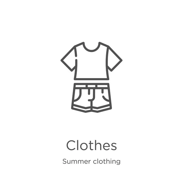 Clothes icon vector from summer clothing collection. Thin line clothes outline icon vector illustration. Outline, thin line clothes icon for website design and mobile, app development. — Stock Vector